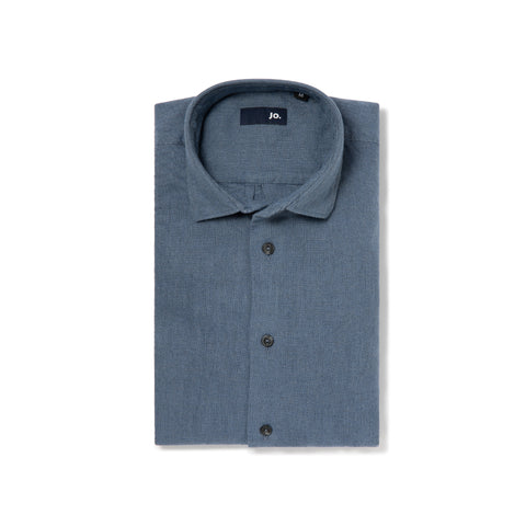 Chemise en flanelle de coton bleu jean
