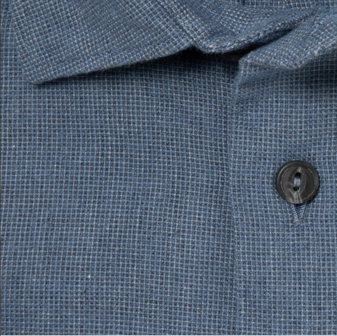 Chemise en flanelle de coton bleu jean