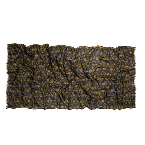 Écharpe en laine à motifs noir