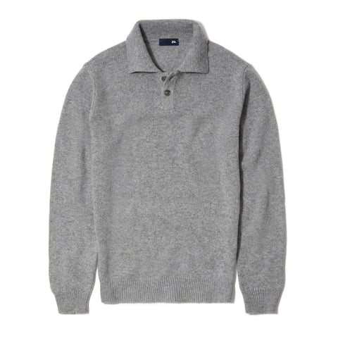Polo en lambswool gris