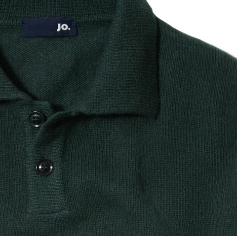 Polo en lambswool vert