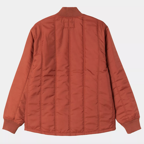 Blouson léger en nylon matelassé vermillon