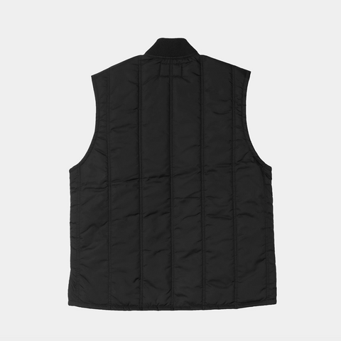 Gilet sans manche en nylon matelassé noir