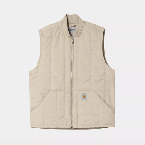 Gilet sans manche en nylon matelassé fleur de sel