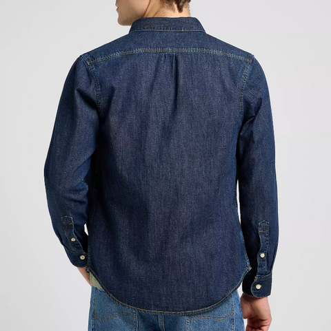 Chemise Lee en denim à col boutonné