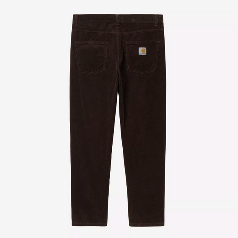 5 poches velours tobacco