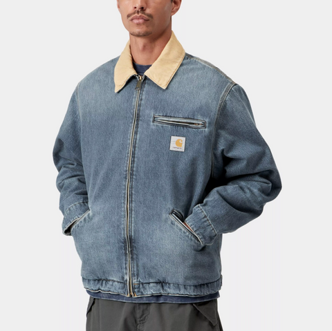 Blouson Carhartt WIP en coton stonewash bleu