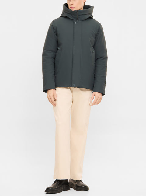 Parka courte Elvine imperméable coal green