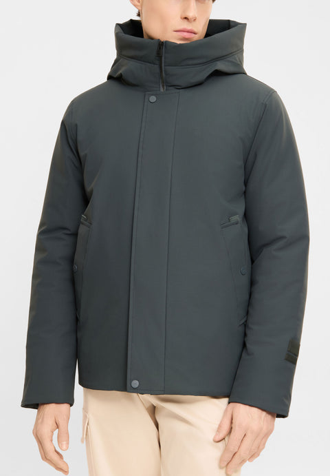 Parka courte Elvine imperméable coal green