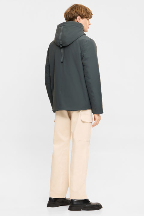 Parka courte Elvine imperméable coal green