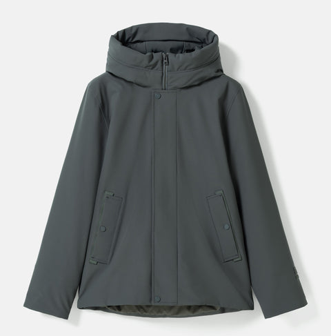 Parka courte Elvine imperméable coal green
