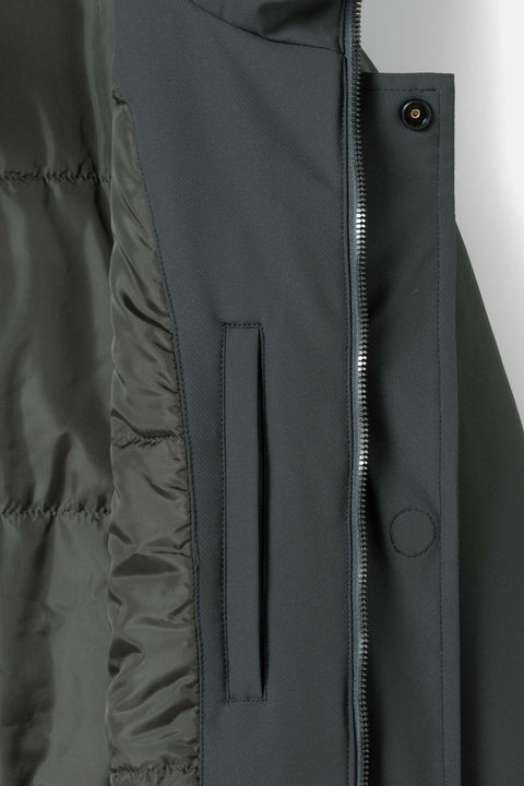 Parka courte Elvine imperméable coal green