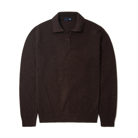Polo en laine brun