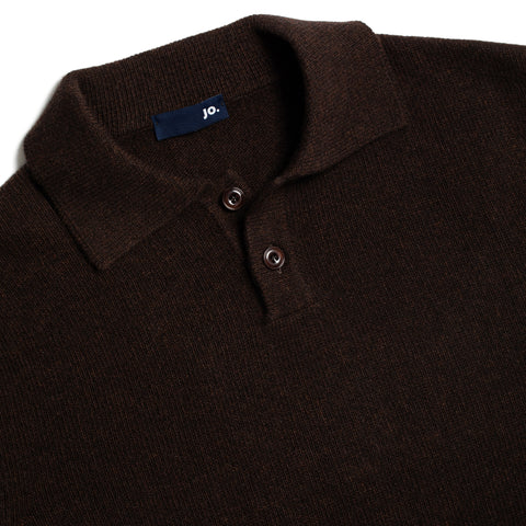 Polo en laine brun