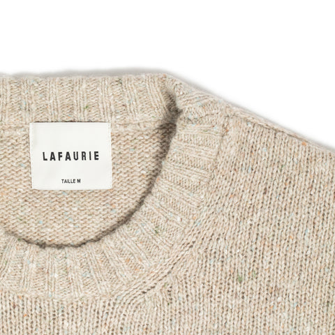 Pull en laine boutonné beige