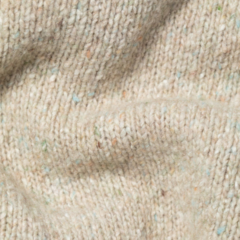 Pull en laine boutonné beige