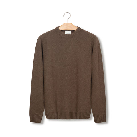 Pull en laine d'esprit lambswool marron