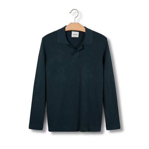 Pull en coton bleu canard