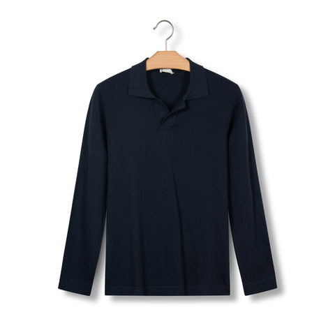 Pull en coton bleu marine