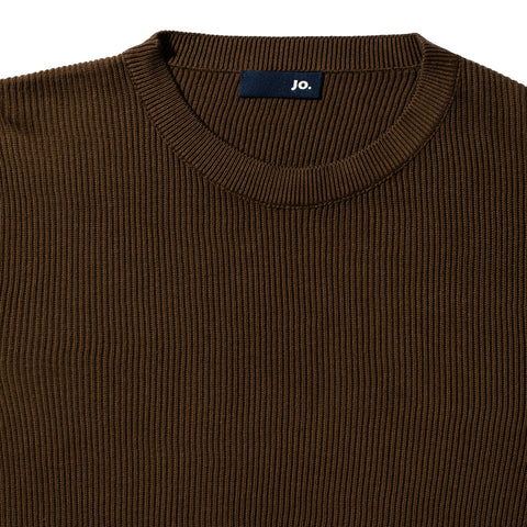 Pull en maille anglaise cacao