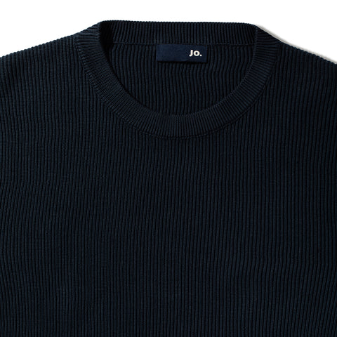 Pull en maille anglaise bleu marine