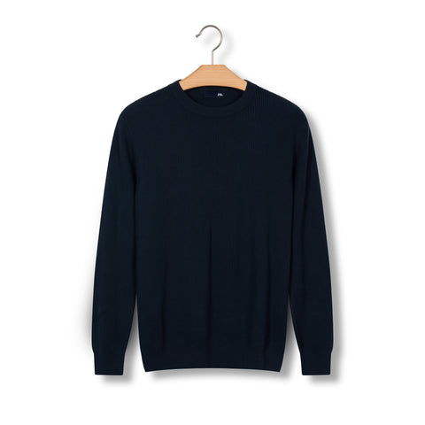 Pull en maille anglaise bleu marine
