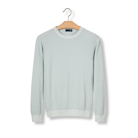 Pull en maille anglaise gris perle