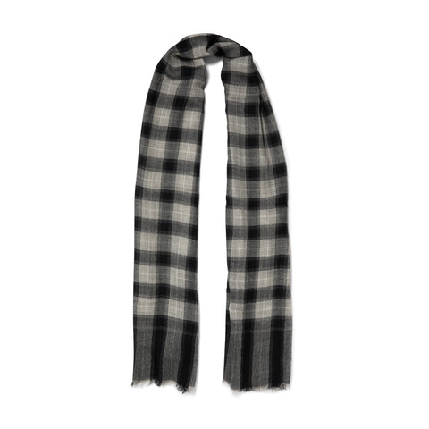 Écharpe en laine à motifs noir & blanc