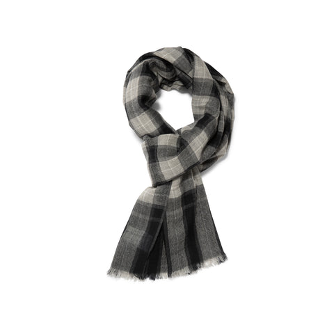 Écharpe en laine à motifs noir & blanc