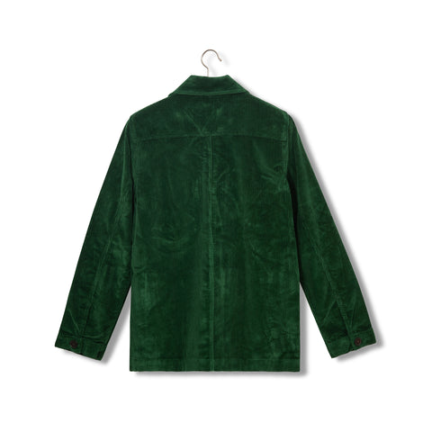 Veste de peintre Lafaurie en velours vert mousse