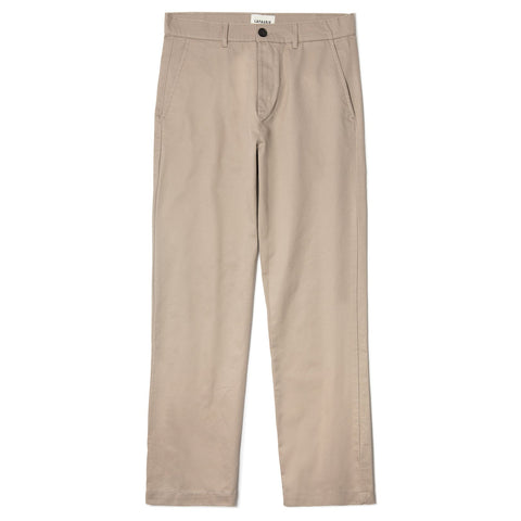 Chino en coton coupe droite beige