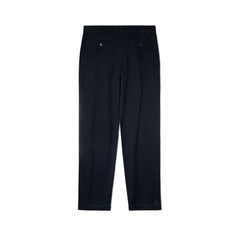 Chino en coton coupe droite bleu marine