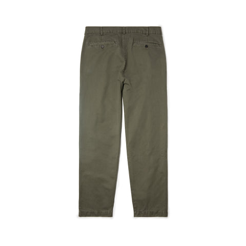 Chino en coton coupe droite vert