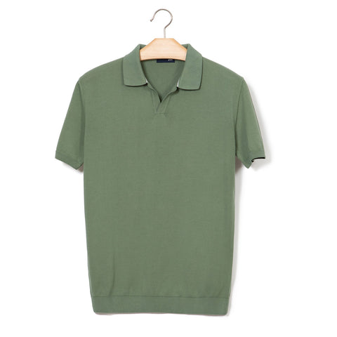 Polo manches courtes vert kaki